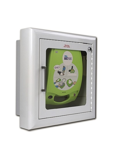 Zoll AED Plus Semi-recessed cabinet