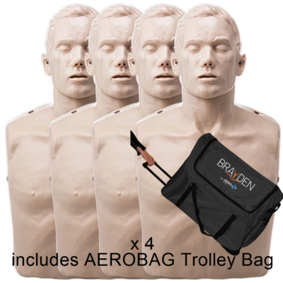 4 pack Brayden Manikin with Aerobag Trolley