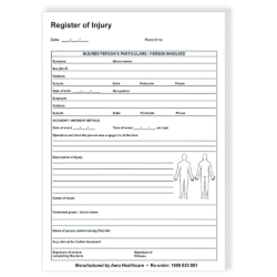 Aerosupplies Register of Injuries duplicate